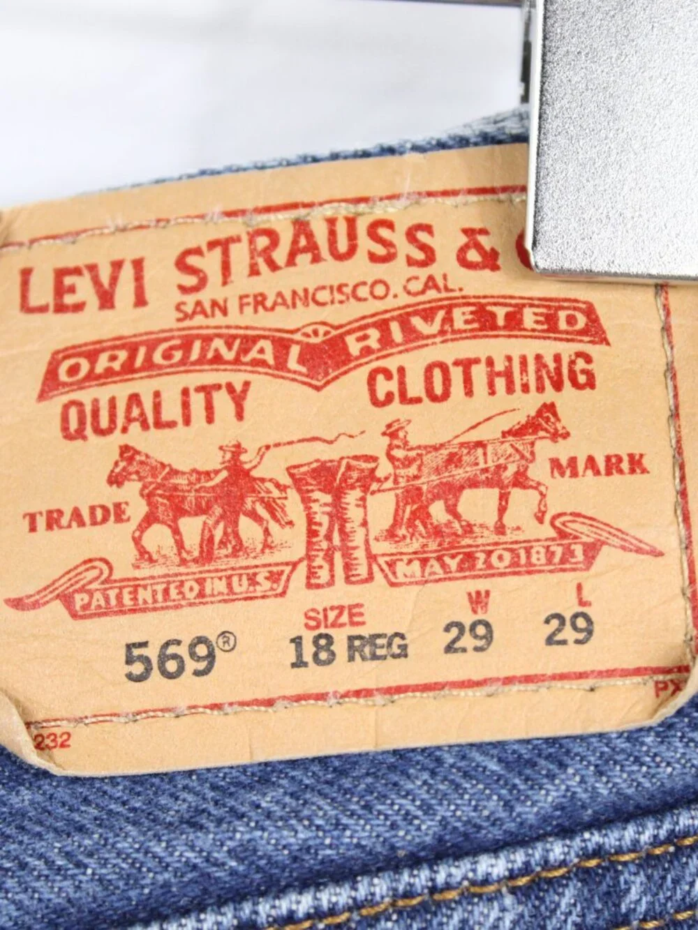 LEVIS 569 PETROS WOMEN'S CUTOFF SHORT COLOR BLOCK DISTRESSED SZ 18 REG VINTAGE